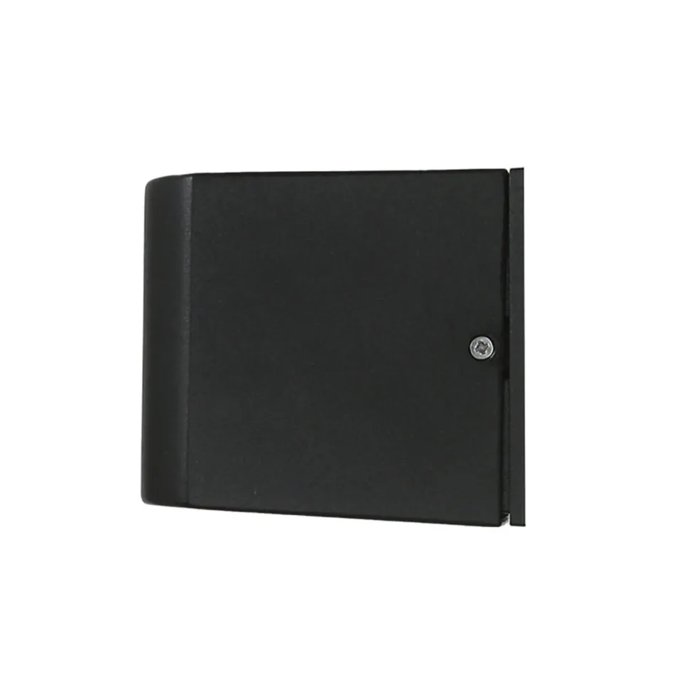 Außenleuchte Schwarz IP44 Up Down Aluminium Glas klein