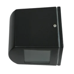 Außenleuchte Schwarz IP44 Up Down Aluminium Glas klein