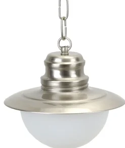 Außenleuchte Terrasse Balkon Glas Messing in Nickel