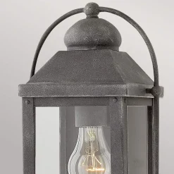 Außenleuchte Vintage Glas Aluminium E27 IP44 33,5 cm hoch