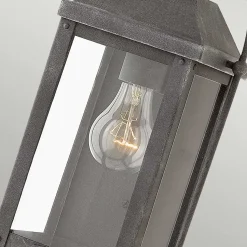 Außenleuchte Vintage Glas Aluminium E27 IP44 33,5 cm hoch