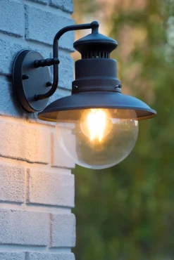 Außenleuchte Wand Aluminium Schwarz IP44 E27 Haus