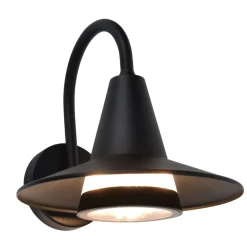 Außenleuchte Wand Aluminium H:24,6 cm IP54 E27 Schwarz