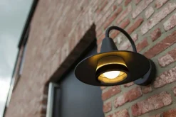 Außenleuchte Wand Aluminium H:24,6 cm IP54 E27 Schwarz