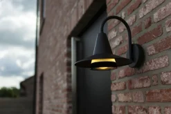 Außenleuchte Wand Aluminium H:24,6 cm IP54 E27 Schwarz