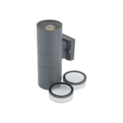 Außenleuchte Wand 2-flammig Up Down IP44 E27 Aluminium