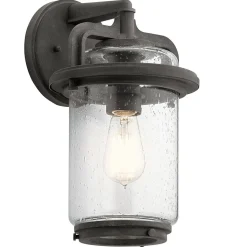 Außenleuchte Wand Glas Aluminium E27 IP44 35,6 cm hoch