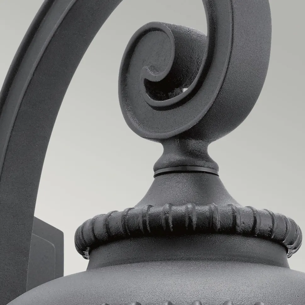 Außenleuchte Wand Hof Terrasse IP44 Schwarz E27 Rustikal