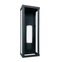 Außenleuchte Wand in Bronze matt IP43 E27 Eisen Glas