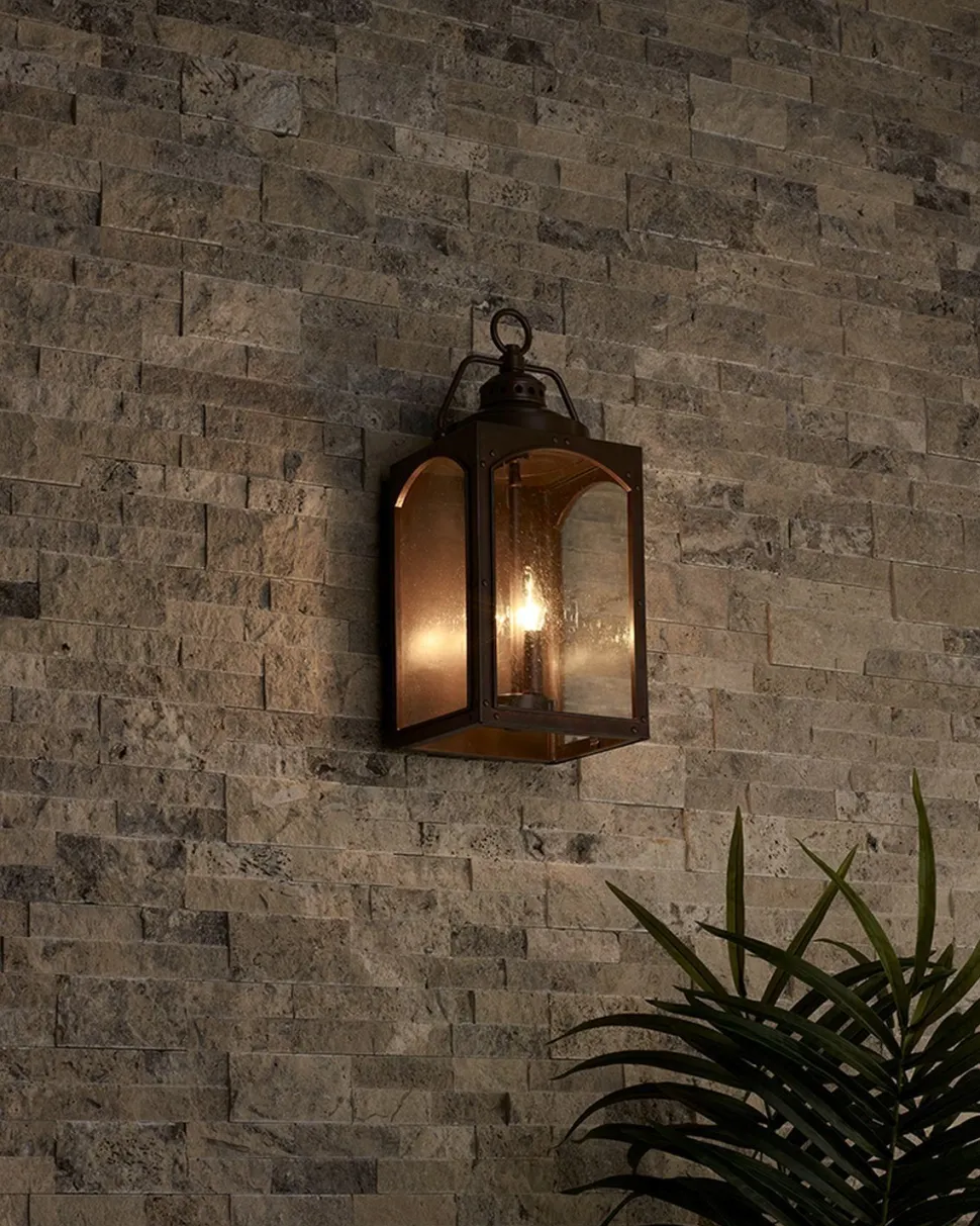 Außenleuchte Wand in Kupfer antik Rustikal Vintage IP44