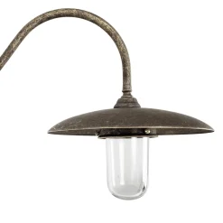 Außenleuchte Wand IP44 E27 Glas Messing massiv Maritim