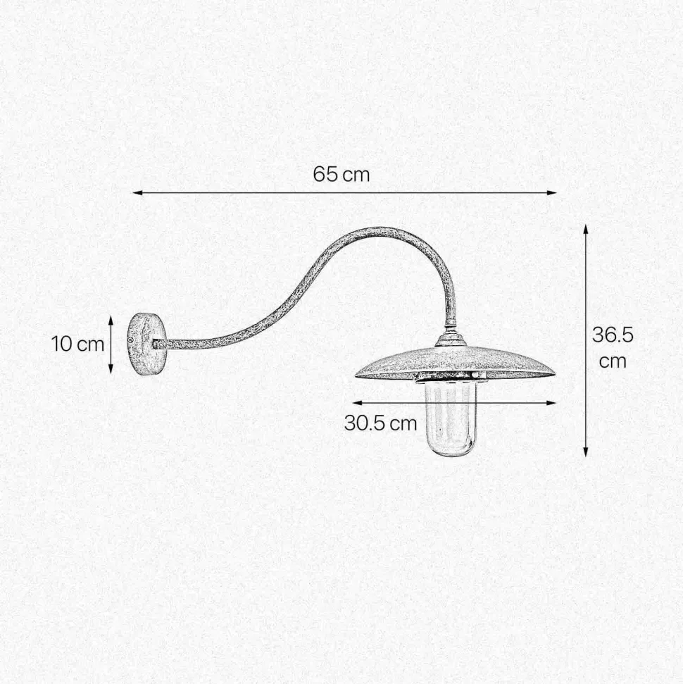 Außenleuchte Wand IP44 E27 Glas Messing massiv Maritim