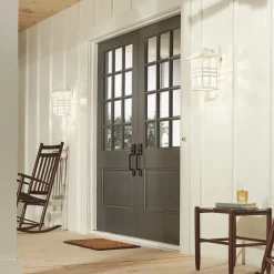 Außenleuchte Wand IP44 E27 Weiß Rustikal Terrasse Haus