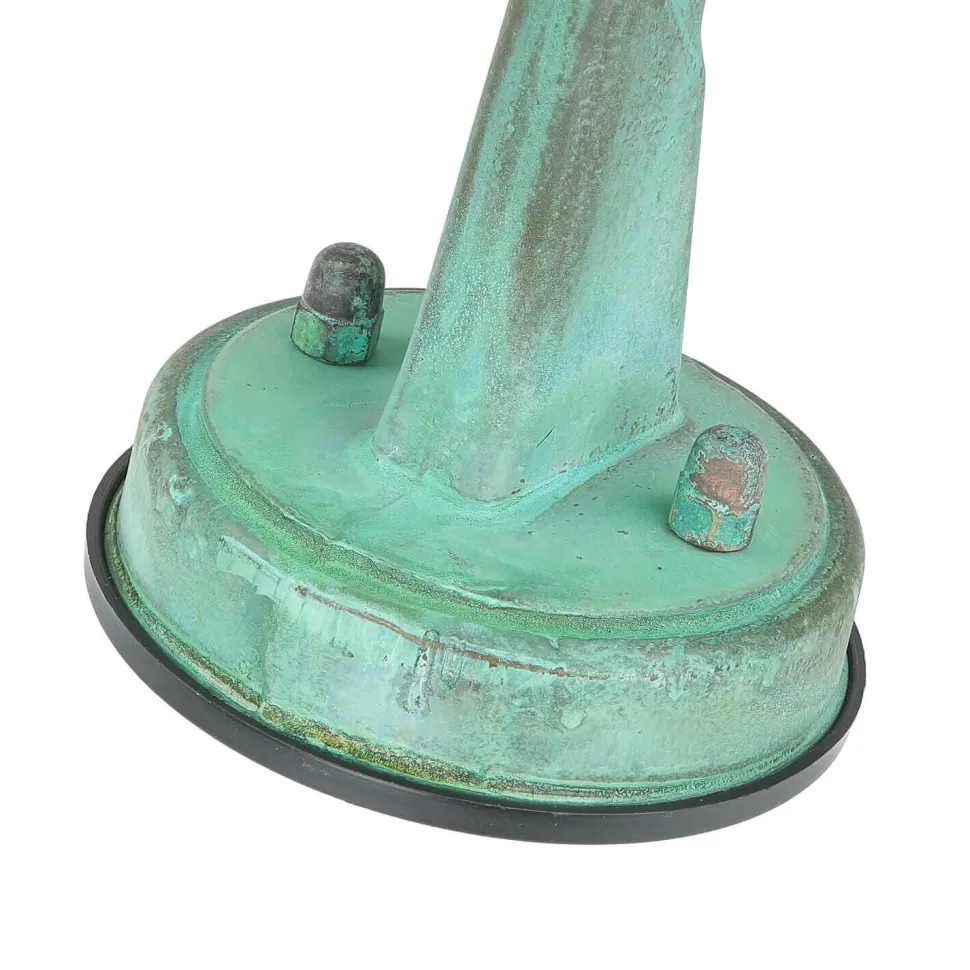 Außenleuchte Wand IP64 Grün antik Glas Echt-Messing E27