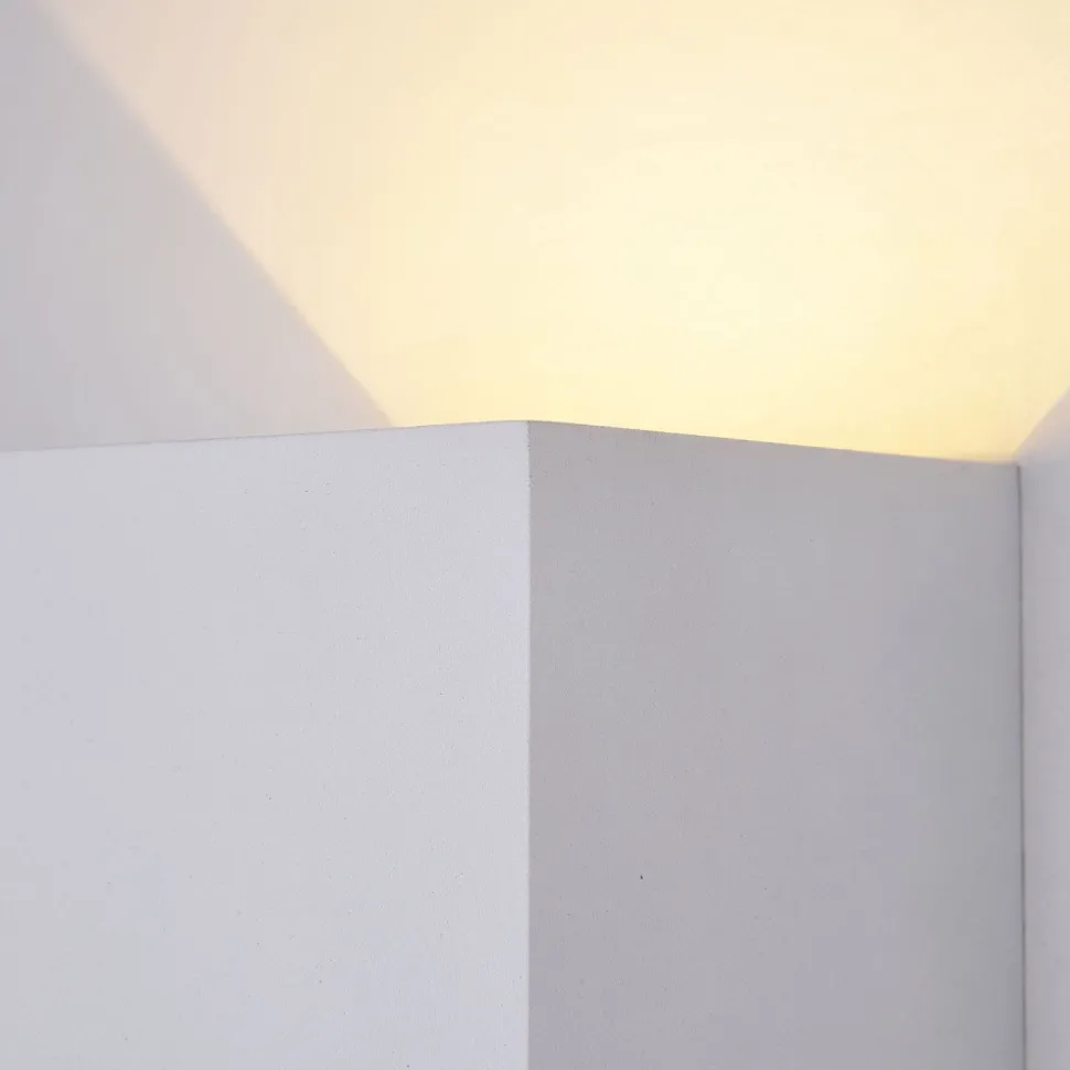 Außenleuchte Wand LED Metall Up Down IP54 Weiß eckig