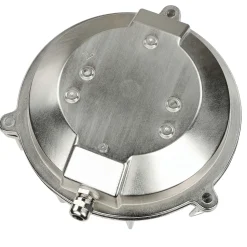 Außenleuchte Wand Maritim Echt-Messing Riffelglas E27