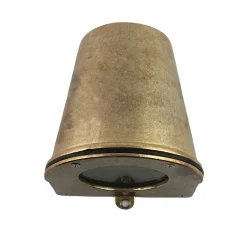 Außenleuchte Wand Messing Glas GU10 IP54 H: 10 cm Downlight