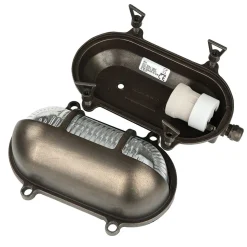 Außenleuchte Wand Messing Glas Maritim IP64 B: 21 cm E27