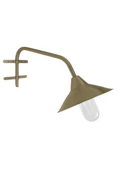 Außenleuchte Wand Messing Glas 26 cm breit IP44 E27