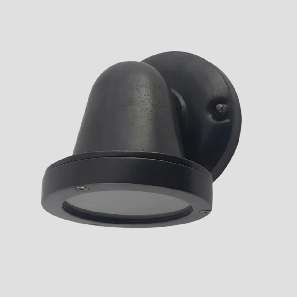 Außenleuchte Wand Messing Glas 14 cm hoch IP64 GU10