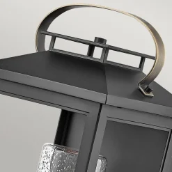 Außenleuchte Wand wetterfest H: 44,5 cm IP44 Schwarz E27