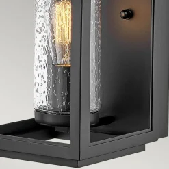 Außenleuchte Wand wetterfest H: 44,5 cm IP44 Schwarz E27