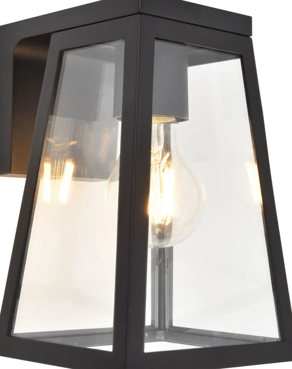 Außenwandlampe Aluminium Glas E27 IP44 H:20,7 cm