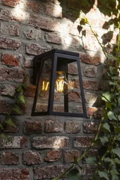 Außenwandlampe Aluminium Glas E27 IP44 H:20,7 cm