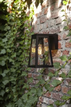 Außenwandlampe Aluminium Glas E27 IP44 H:20,7 cm