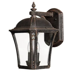 Außenwandlampe DONNA Braun antik IP44 E14 Haus Hof