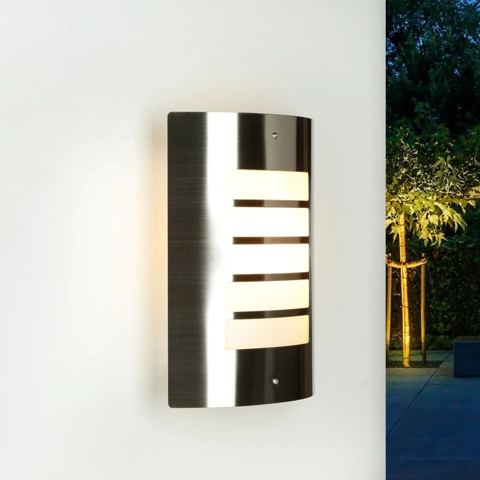 Außenwandlampe Edelstahl IP44 wetterfest Haus Modern