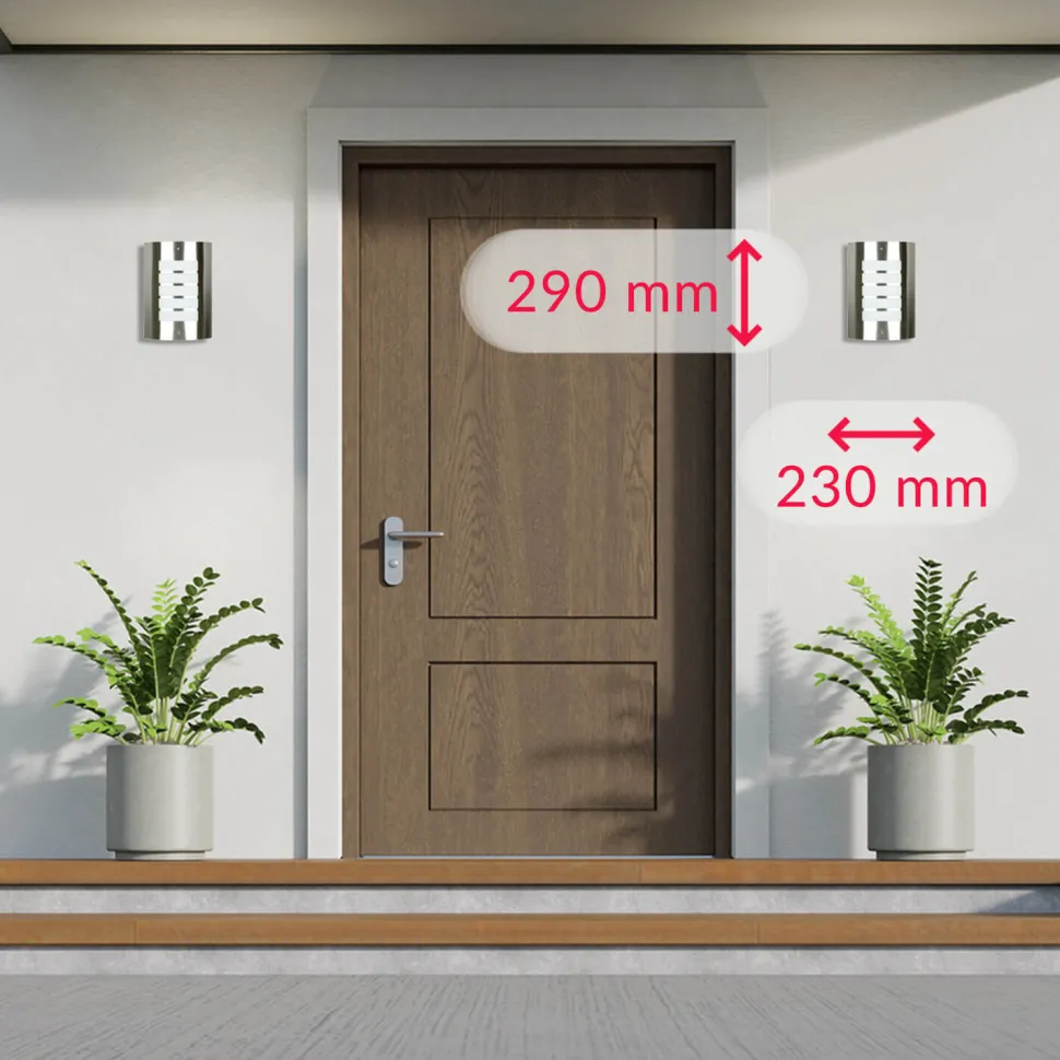 Außenwandlampe Edelstahl IP44 wetterfest Haus Modern