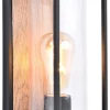Außenwandlampe Glas Aluminium Natur Schwarz E27 IP44