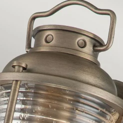 Außenwandlampe Glas Aluminium E27 IP44 H: 27,8 cm Vintage