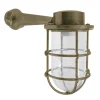 Außenwandlampe Glas Messing E27 IP44 H: 21 cm Maritim