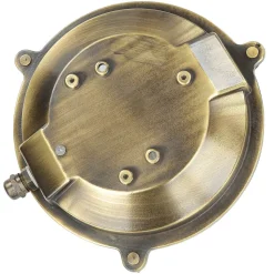 Außenwandlampe Glas Messing Haus rund rostfrei