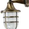 Außenwandlampe Glas Messing Maritim IP64 Terrasse