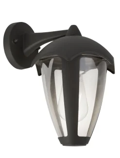 Außenwandlampe IP44 Anthrazit E27 H: 26 cm Haus Eingang