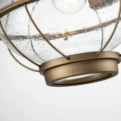 Außenwandlampe Kugelschirm Aluminium Glas 51 cm hoch IP44