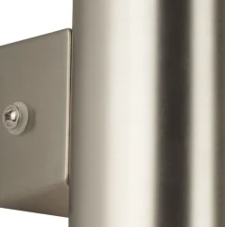 Außenwandlampe LED Up Down in Silber IP44 3000 K H: 17 cm