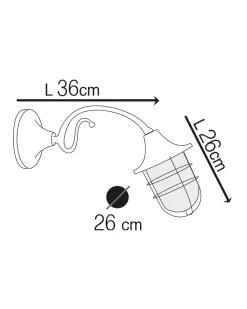 Außenwandlampe Messing Glas E27 IP44 Maritim IOLAS