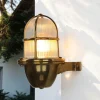 Außenwandlampe Messing Maritim IP64 Hof Terrasse
