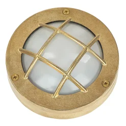 Außenwandlampe Messing Maritim rund Terrasse Haus
