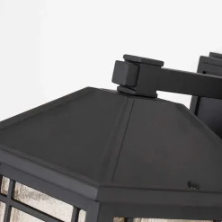 Außenwandlampe Rustikal H: 32,6 cm IP44 Schwarz