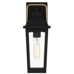 Außenwandlampe Schwarz E27 IP44 H: 37 cm Rustikal