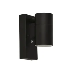 Außenwandlampe Schwarz IP44 Metall H:15 cm akzentuiert