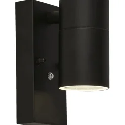 Außenwandlampe Schwarz IP44 Metall H:15 cm akzentuiert
