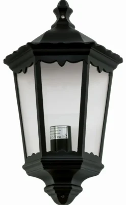 Außenwandlampe Schwarz Rustikal IP44 E27 Aluminium