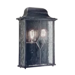 Außenwandlampe THOMPSON Ornamentglas Vintage Design