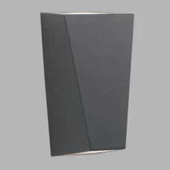 Außenwandlampe Up Down IP44 Schwarz 2x GU10 Edelstahl H: 22cm